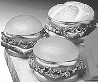 Three burgers